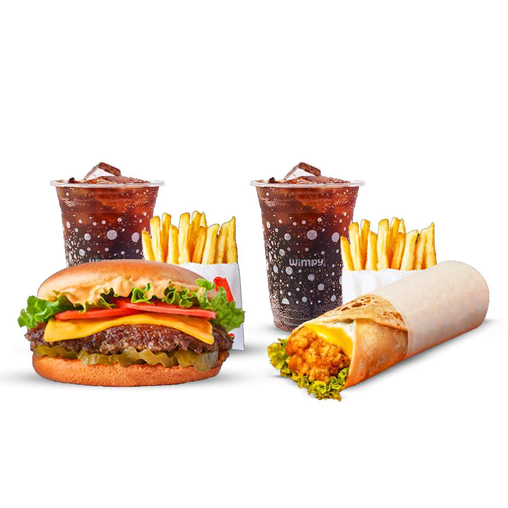 waffarha وجبة سماشد برجر وراب دجاج كومبو بخصم 33% من فروع ومبي